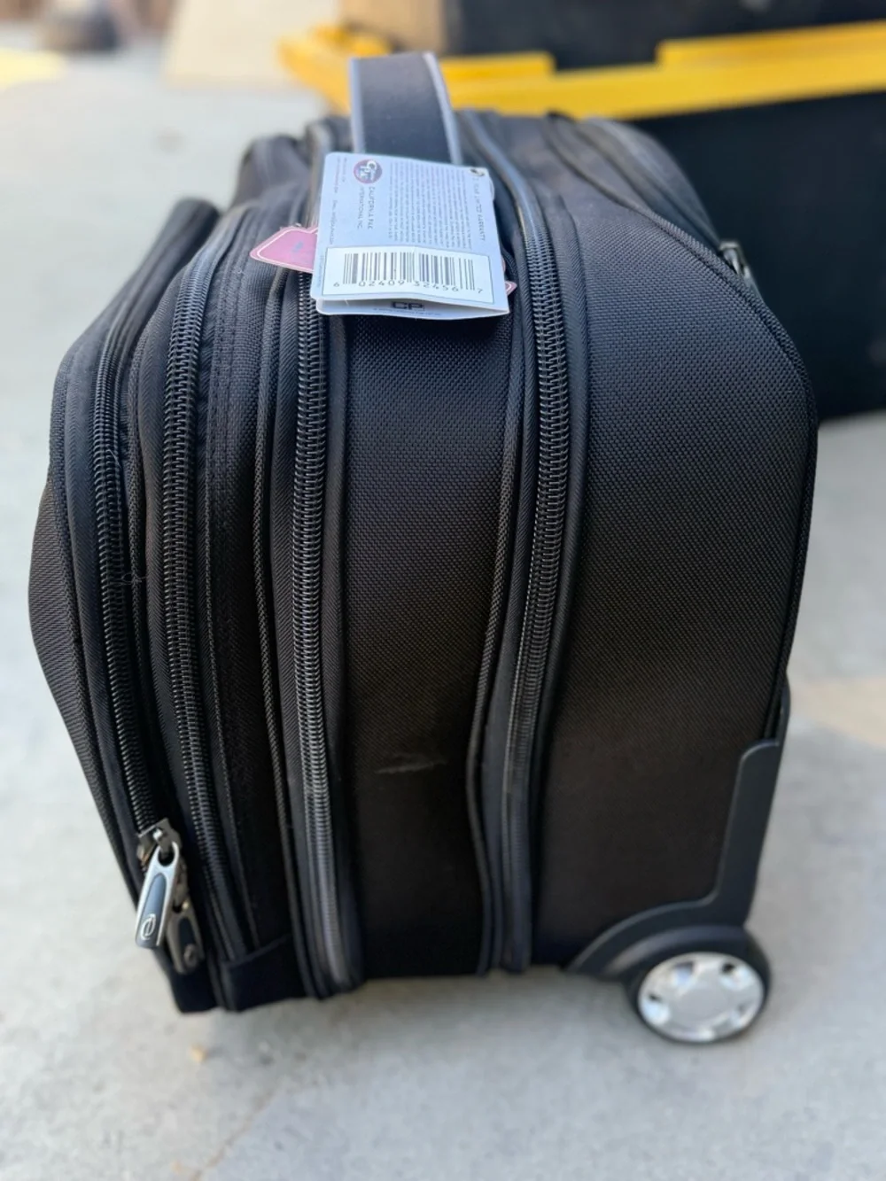 Calpak Black Laptop Briefcase with Front Organizer
